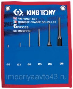 Набор выколоток, чехол из теторона, 6 предметов KING TONY 1006PRN King Tony