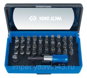 Набор вставок (бит) 1/4", TORX, HEX, PZ, PH, SLOT, 32 предмета KING TONY 1032CQ King Tony