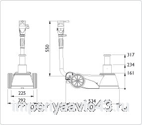 Домкрат подкатной пневмогидравлический г/п 25/10т B25-2 AC Hydraulic A/S