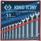 Набор комбинированных ключей, 1/4"-15/16", 11 предметов KING TONY 1211SR King Tony